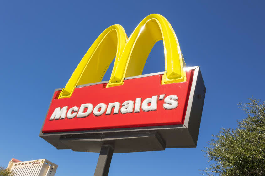 A view of a McDonald's restaurant sign in Orlando, Florida. 