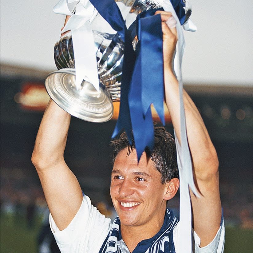 Winning the FA Cup with Tottenham in 1991 - Getty