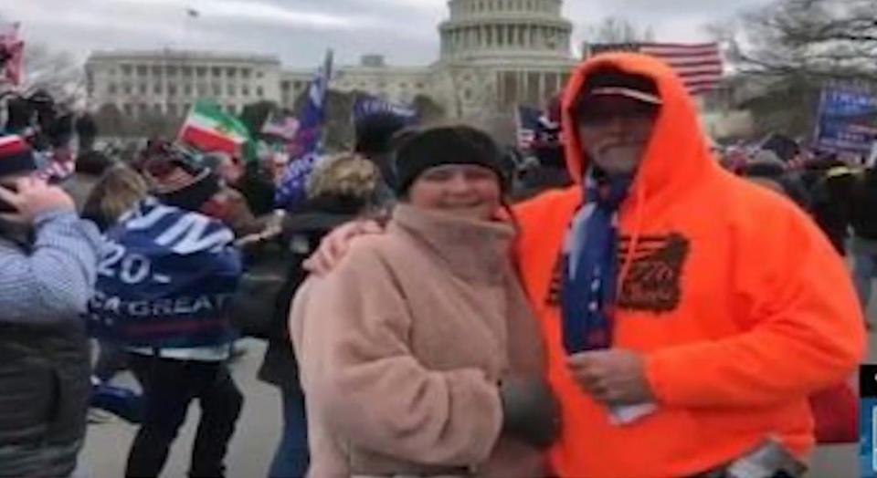 <p>Lori Ann Vinson and Thomas Roy Vinson, a couple from Kentucky, were allegedly seen in Capitol building on 6 January </p> (Screengrab)