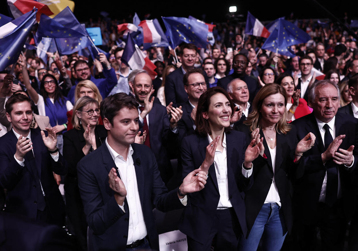 A Lille pour les européennes, le camp Macron tente de se rassurer autour de son armada, la totalité des têtes d’affiche du camp présidentiel s’alignant ensemble, à l’exception du seul président de la République.