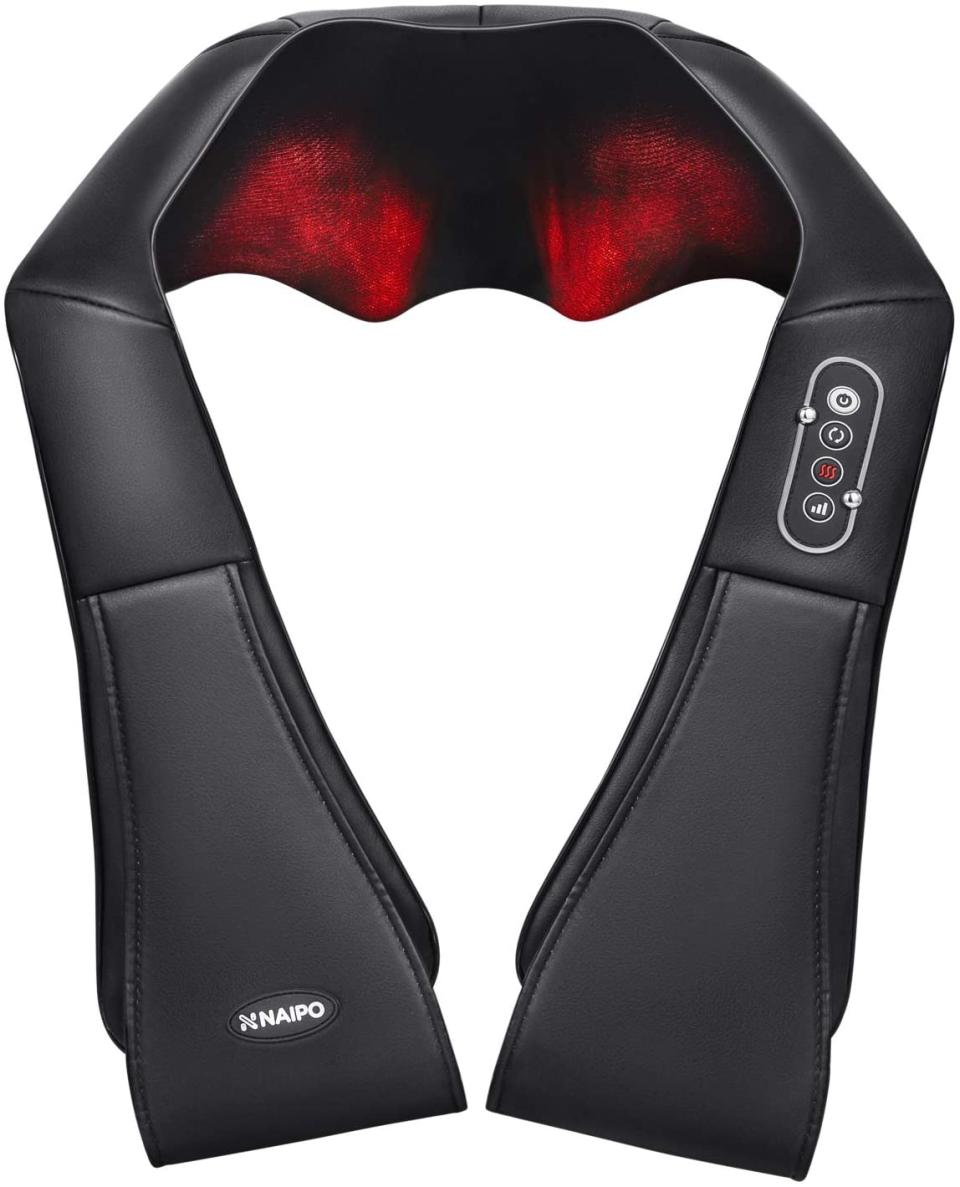 Save $30 on the Naipo Shiatsu Back and Neck Massager. Image via Amazon.