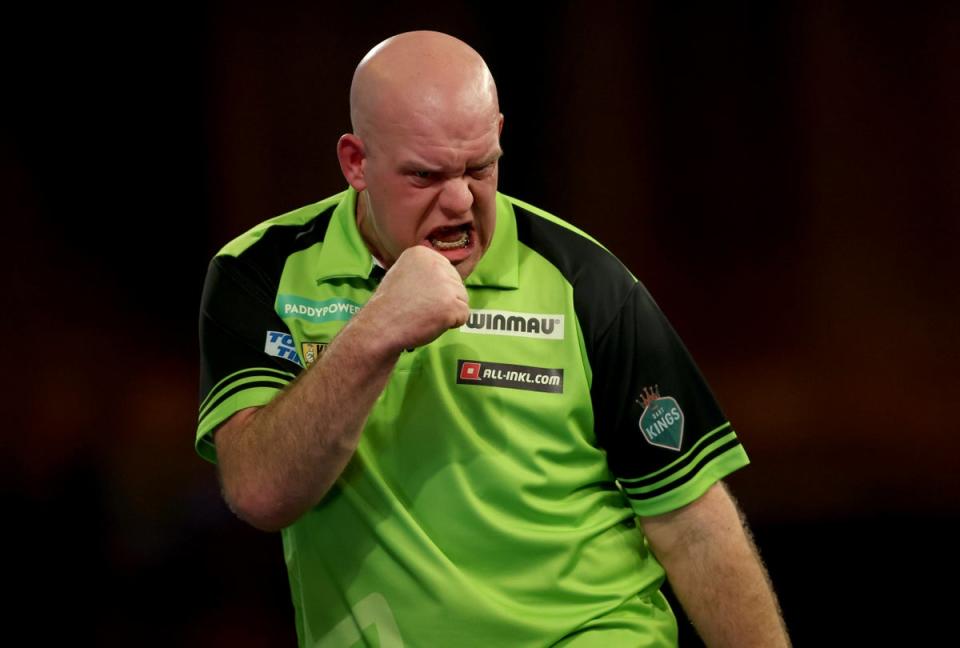 Ο Michael van Gerwen κέρδισε τον έβδομο τίτλο του στην Premier League Darts το 2023 (Getty Images)