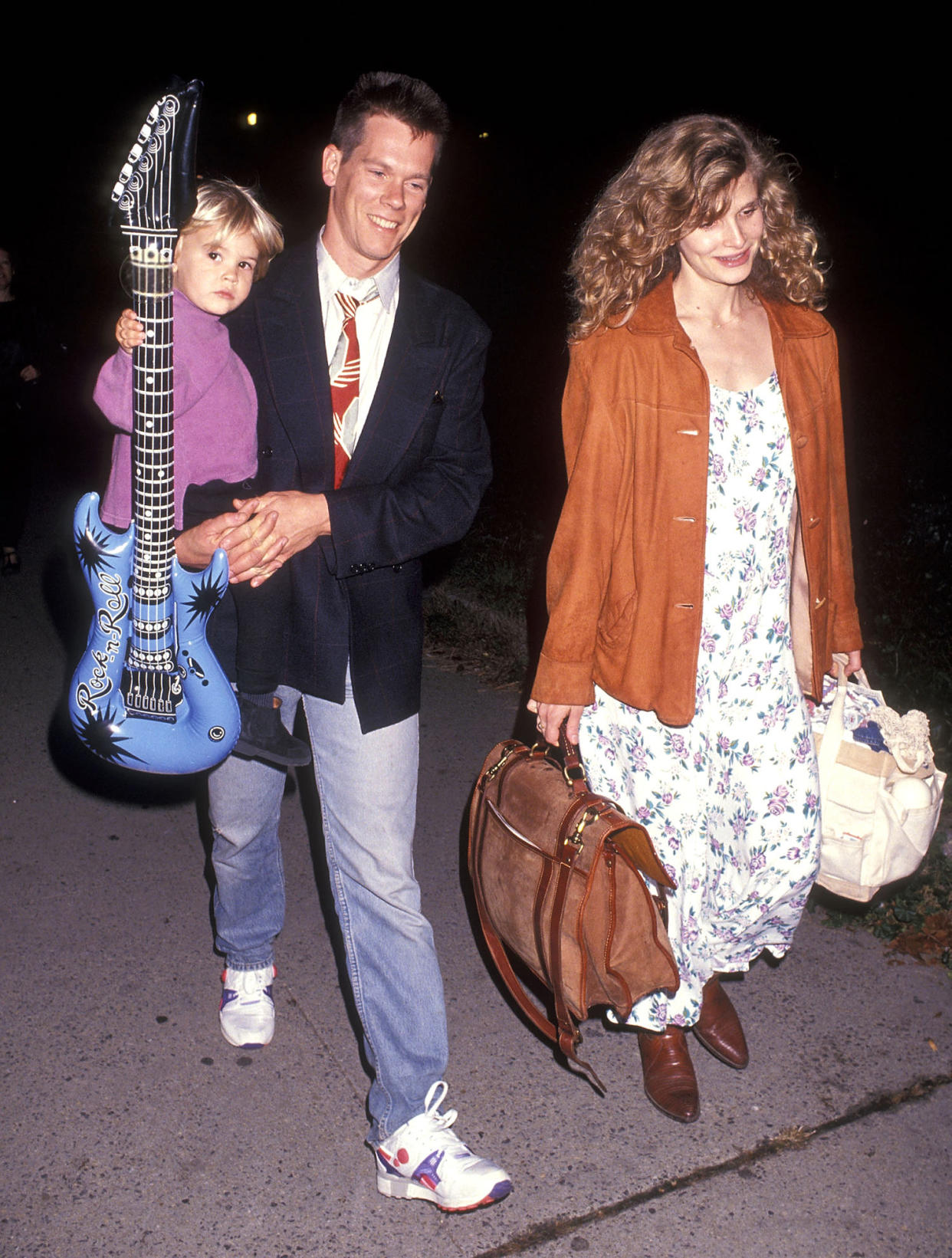 Kevin Bacon, wife Kyra Sedgwick and son Travis Bacon (Ron Galella / Getty Images)