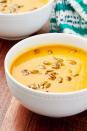 <p>Squash soup is a go-to in the colder fall months, and this one will not disappoint. </p><p><strong><em>Get the recipe at <a href="https://www.delish.com/cooking/recipe-ideas/a28835116/panera-autumn-squash-soup-recipe/" rel="nofollow noopener" target="_blank" data-ylk="slk:Delish;elm:context_link;itc:0;sec:content-canvas" class="link ">Delish</a>. </em></strong> </p>