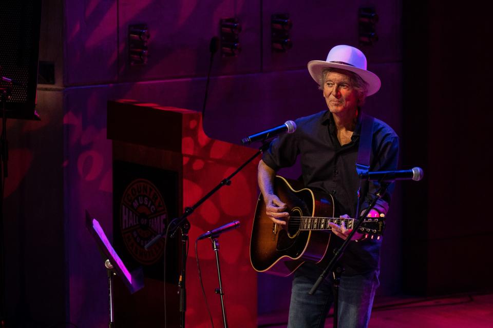 Rodney Crowell performs during Hank WIlliams' 100th birthday celebration at Country Music Hall of Fame Thursday afternoon, Sept. 21, 2023.