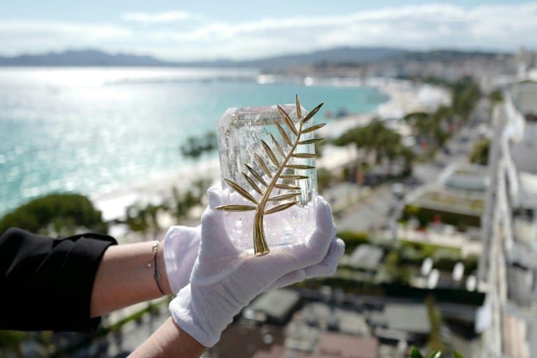 La Palme d'Or de la 72ème édition du Festival de Cannes, photographiée depuis l'hôtel Martinez, le 13 mai 2019 - Valery HACHE © 2019 AFP