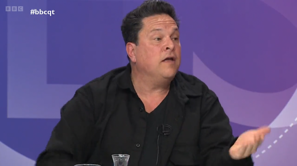 Dom Joly lets rip on Question Time over Ukraine refugee situation