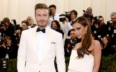 David and Victoria Beckham  - Credit: Dimitrios Kambouris/Getty Images