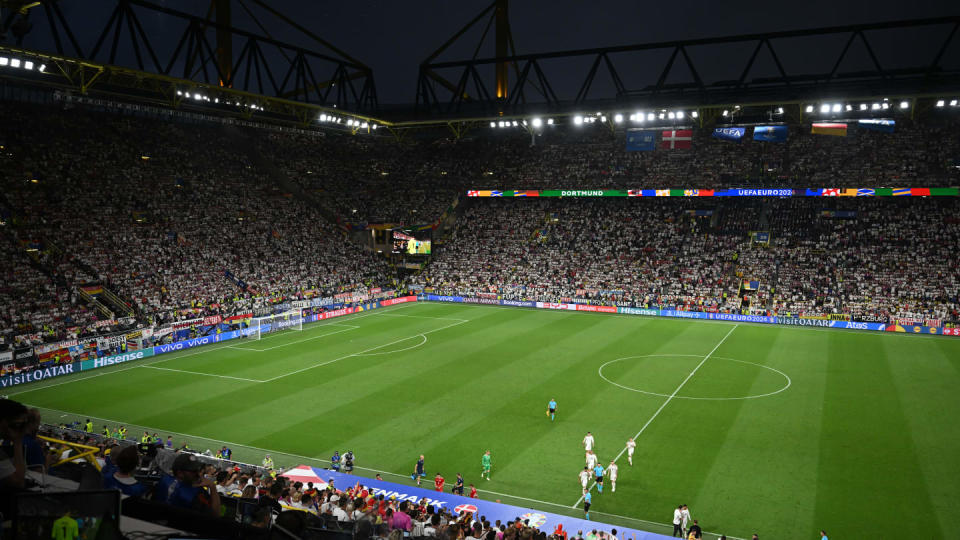 Germany vs Denmark suspended due to thunder and lightning