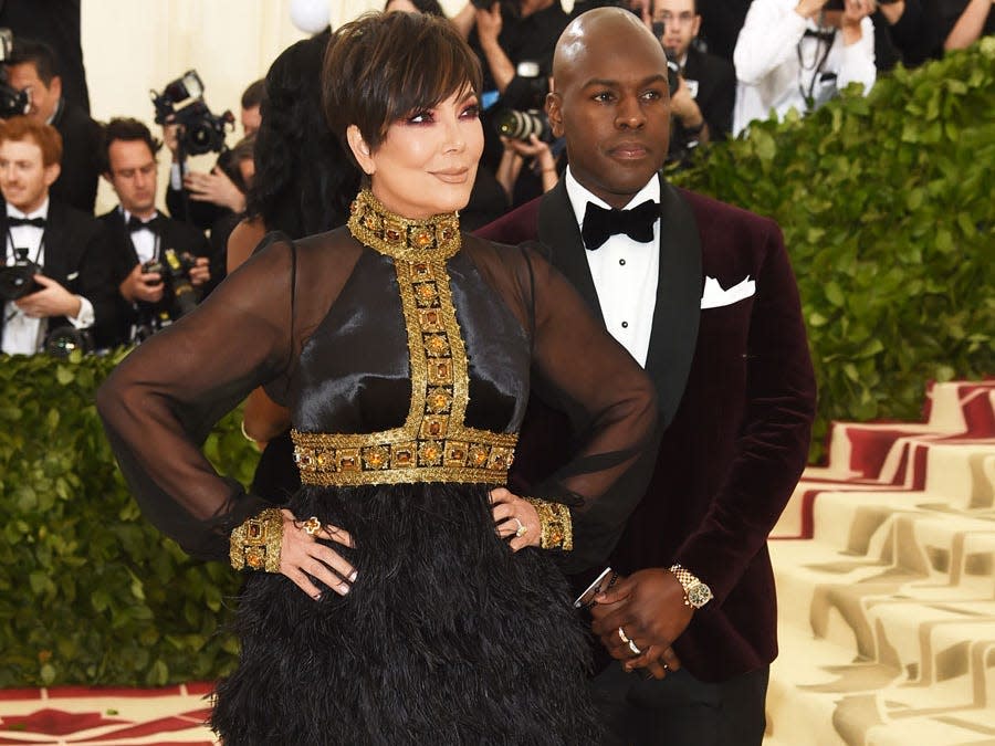 Kris Jenner and Corey Gamble at the Met Gala 2018