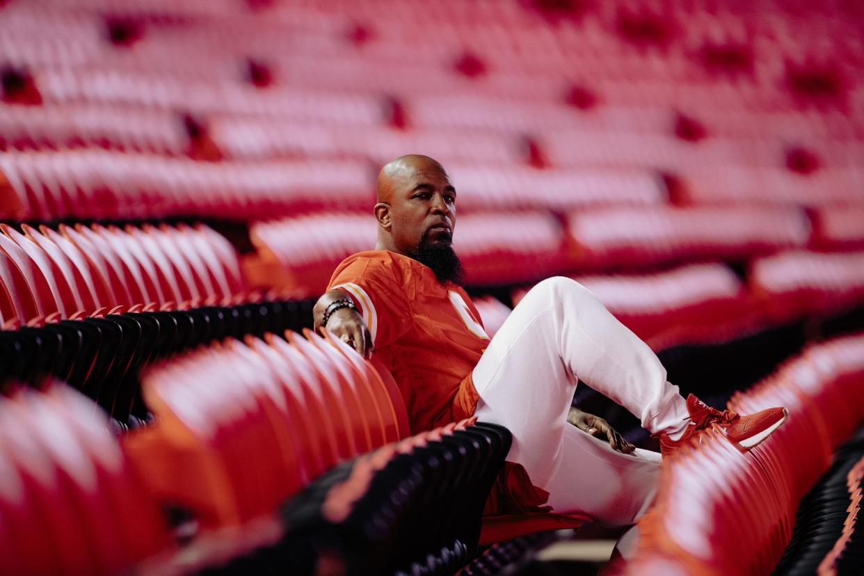 Popular rap artist Tech N9ne at the Kansas City Chiefs Arrowhead Stadium.