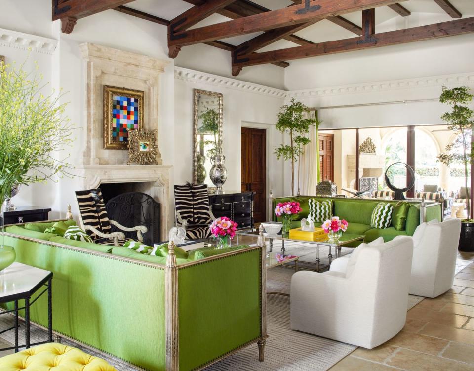 tuscan inspired villa in indian wells california great room