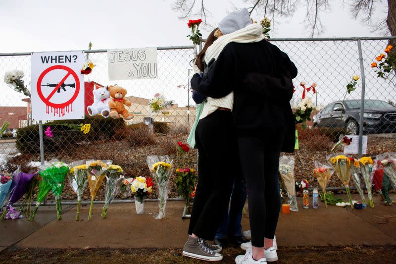 FILE PHOTO: Site of a mass shooting at a King Soopers grocery store in Boulder