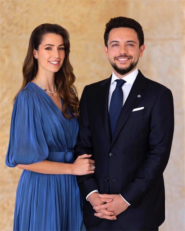 Hussein de Jordania y Rajwa Al Saif