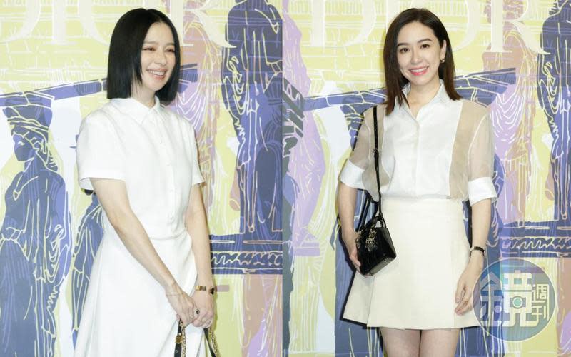 蔡依珊（右圖）、徐若瑄（左圖）出席DIOR舉辦2022年早春度假系列預覽活動。