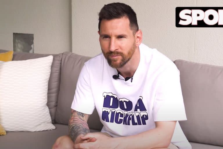 Lionel Messi durante su entrevista con Sport