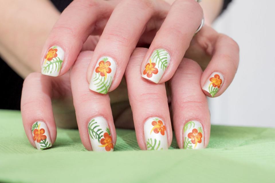 summer nail ideas tropical nails