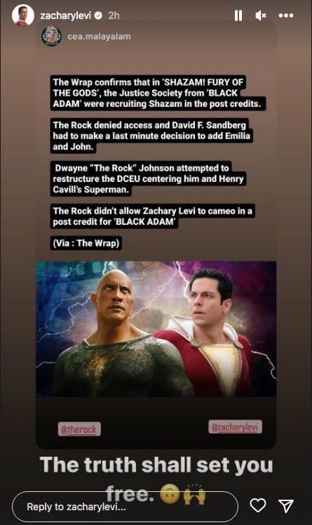 zachary levi black adam shazam post-credits scene