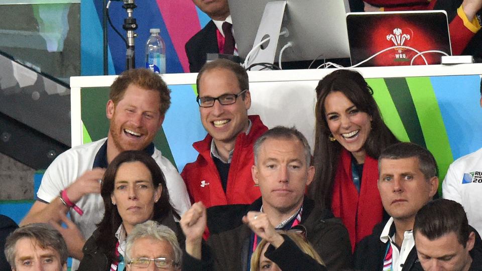 Prince Harry, Prince William and Kate Middleton