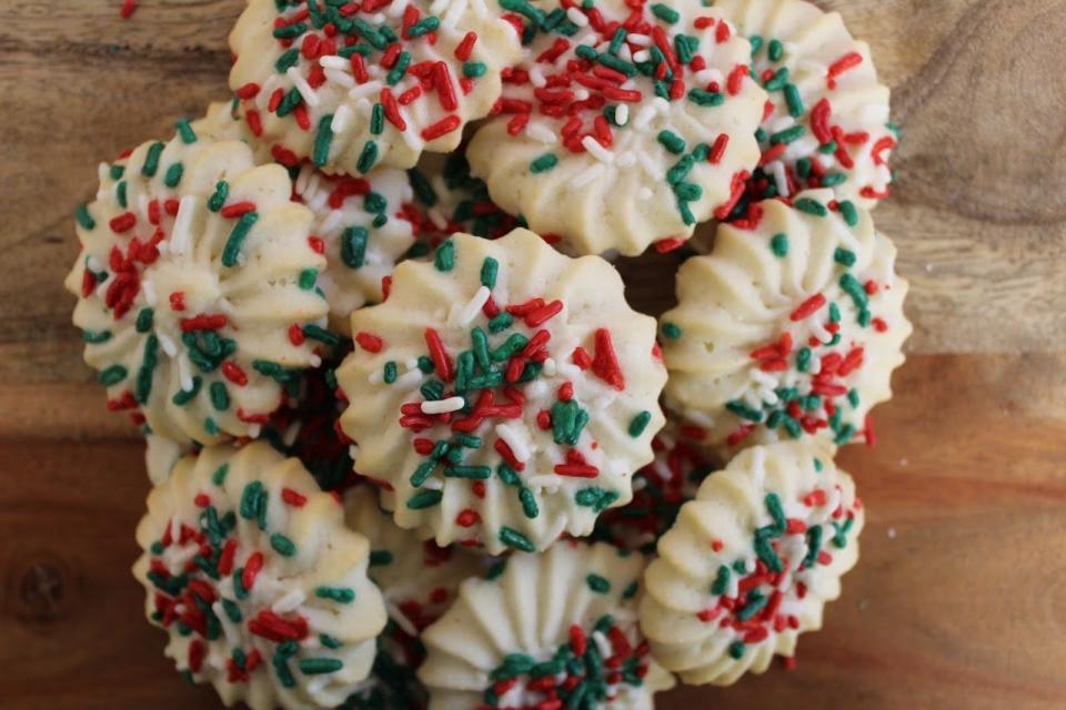 Sprinkle Butter Cookies are a festive choice at Wright's Dairy Farm & Bakery.