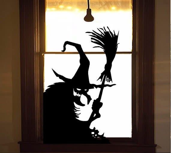 4) Wicked Witch Window Decal