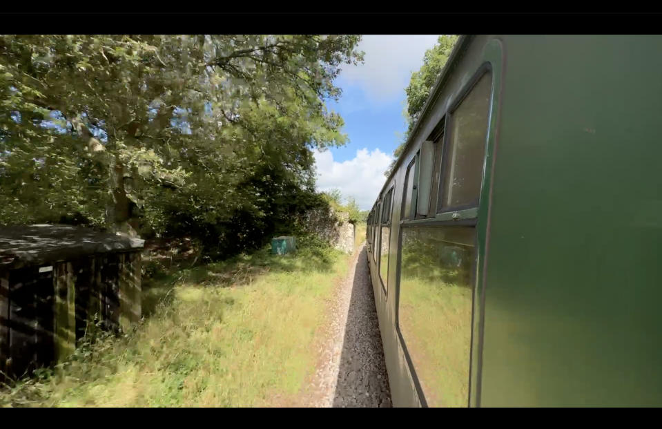 View out a train window