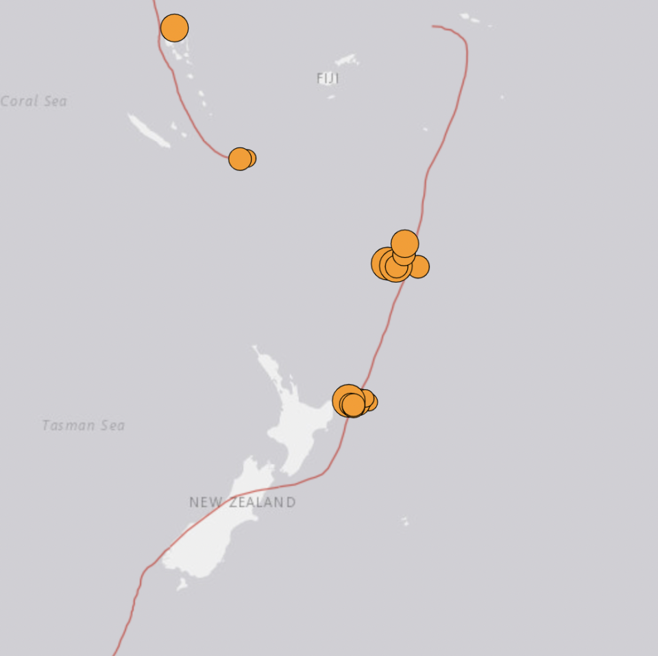 The United States Geological Survey reports numerous magnitude 2.5+ earthquakes in the past day.