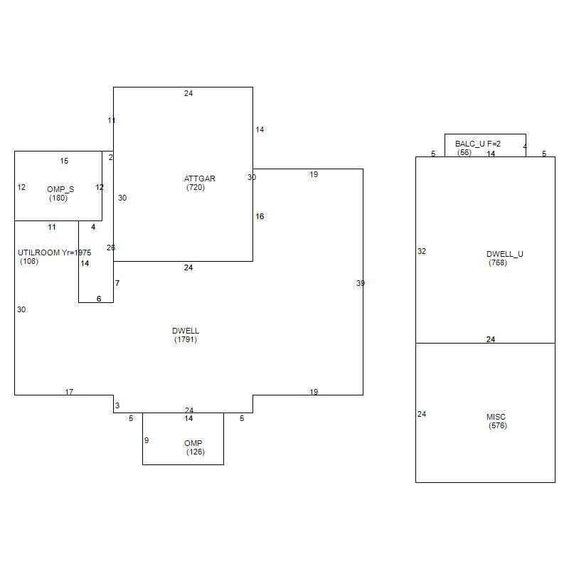 A sketch of the 1970s home purchased by reality TV star and Jupiter native Tyler Cameron this year, via the Martin County Property Appraiser's website.