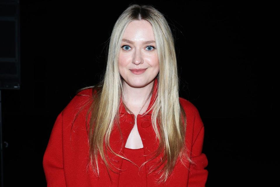<p>Dimitrios Kambouris/Getty Images</p> Dakota Fanning attends the Marc Jacobs Runway 2024 Show at the Park Avenue Armory on February 02, 2024