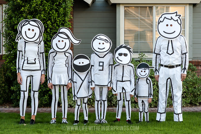 family halloween costume ideas stick figures (Life With Fingerprints )