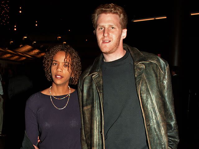 <p>Berliner Studio/BEI/Shutterstock</p> Kebe Dunn and Michael Rapaport at the 'Carlito's Way' film screening in Los Angeles on November 9, 1993.