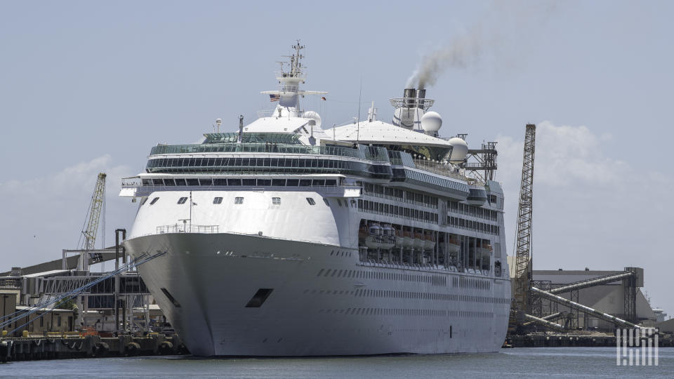 A cruise ship at the Port of Houston