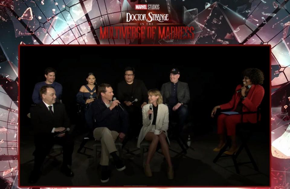 Benedict Cumberbatch, Elizabeth Olsen Doctor Strange 2 press conference