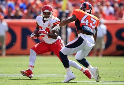 Knile Davis is a more than serviceable replacement for Jamaal Charles. (Getty)