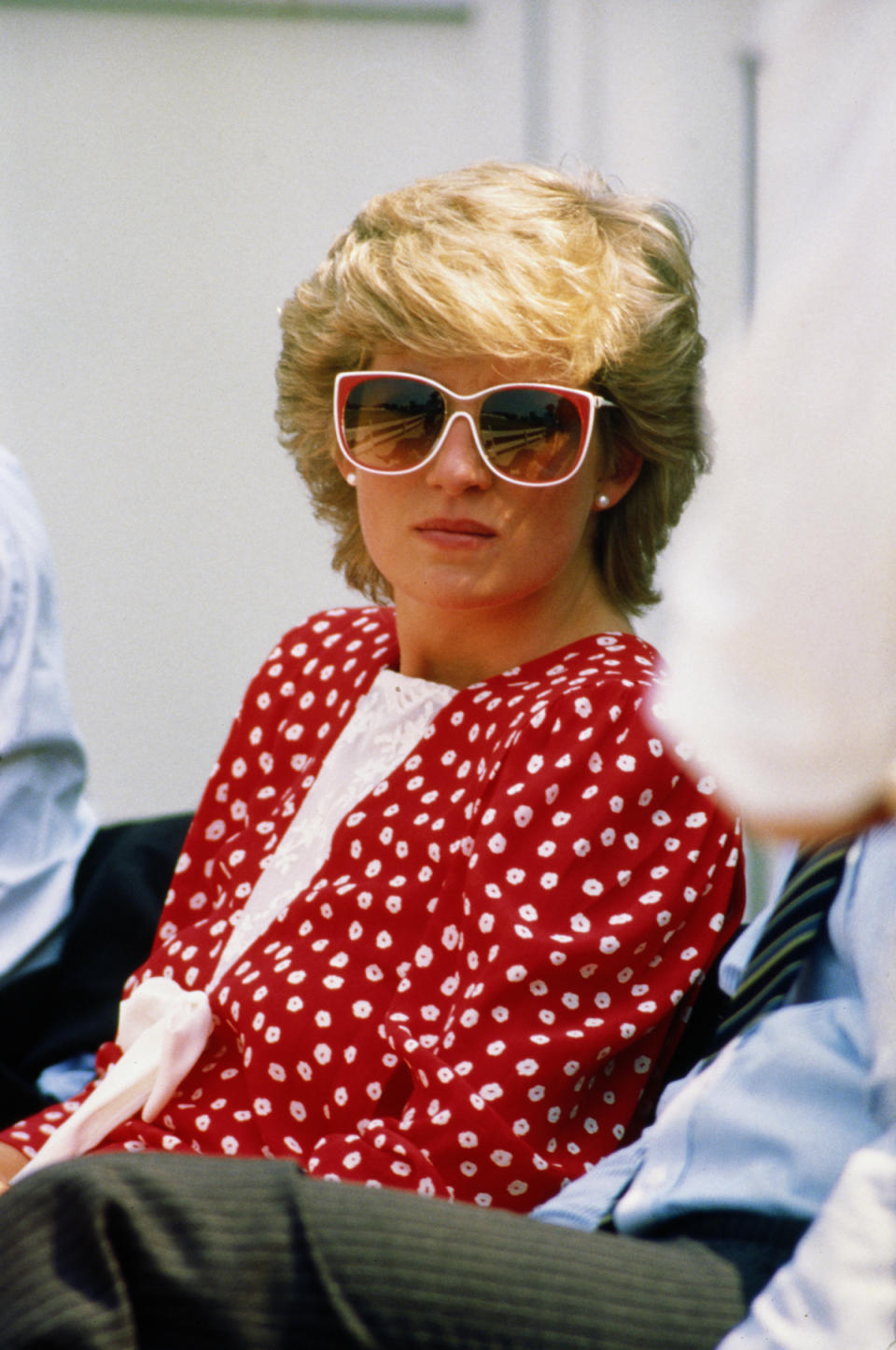 <p>Diana in another pair of effortlessly glamourous chunky sunnies. (Photo: Jayne Fincher/Princess Diana Archive/Getty Images) </p>