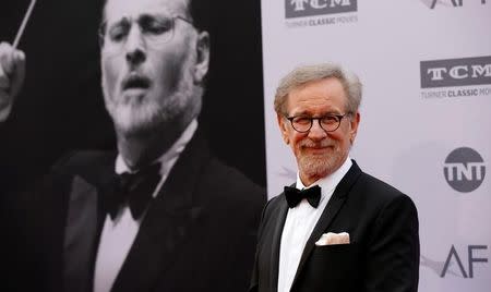 Director Steven Spielberg poses at the American Film Institute's (AFI) 44th Life Achievement Award honoring composer John Williams at Dolby theatre in Hollywood, California U.S., June 9, 2016. REUTERS/Mario Anzuoni/File Photo