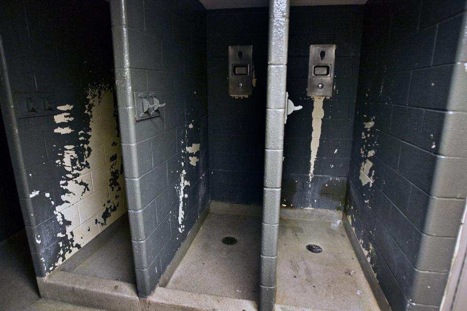 In this file photo, inmate showers at the Oklahoma County Jail are shown. Conditions including access to showers are among those highlighted in two recently released reports on the jail.