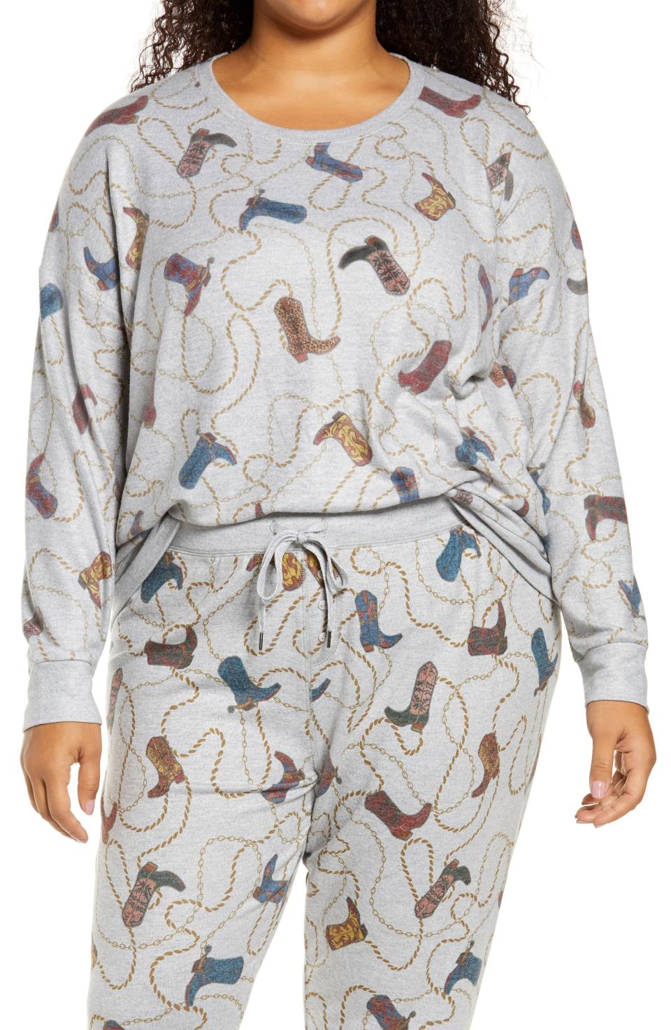 Plus-Size Western Jam Pajama Top