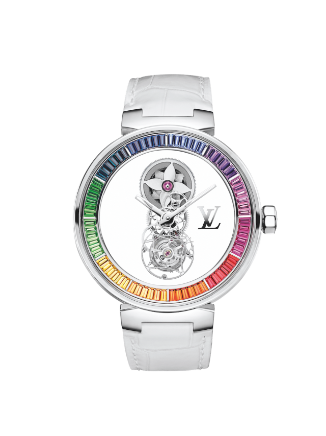 Louis Vuitton updates its iconic timepieces with rainbow colours