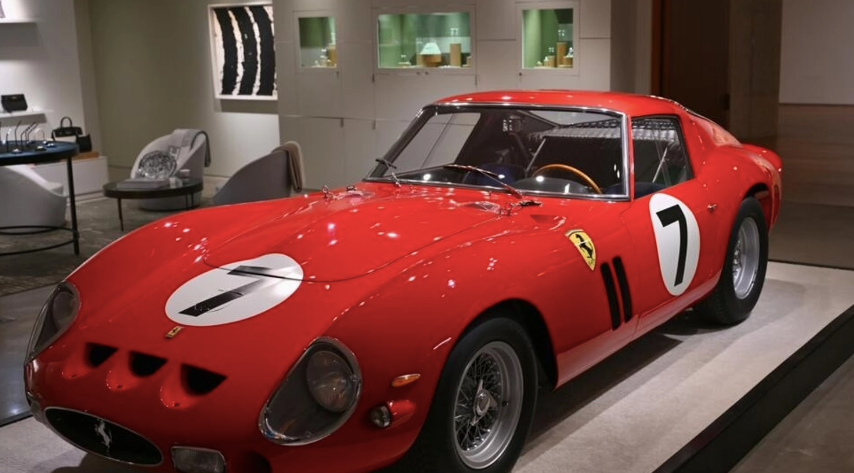 A vintage 1962 Ferrari sold for more than $50m at a New York auction on Monday (AFP)