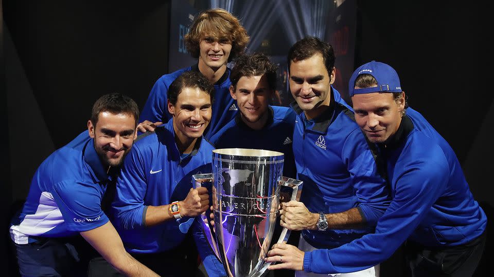 The European team that won the 2017 Laver Cup. Pic: Getty