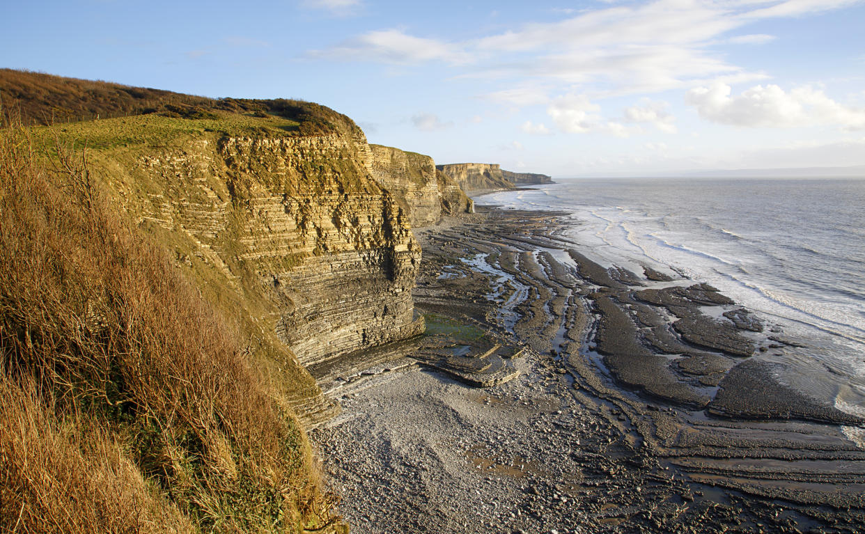  Dunraven beach in South Wales, where human remains were discovered. 