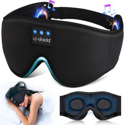 A sleeping mask with Bluetooth headphones that's only $20