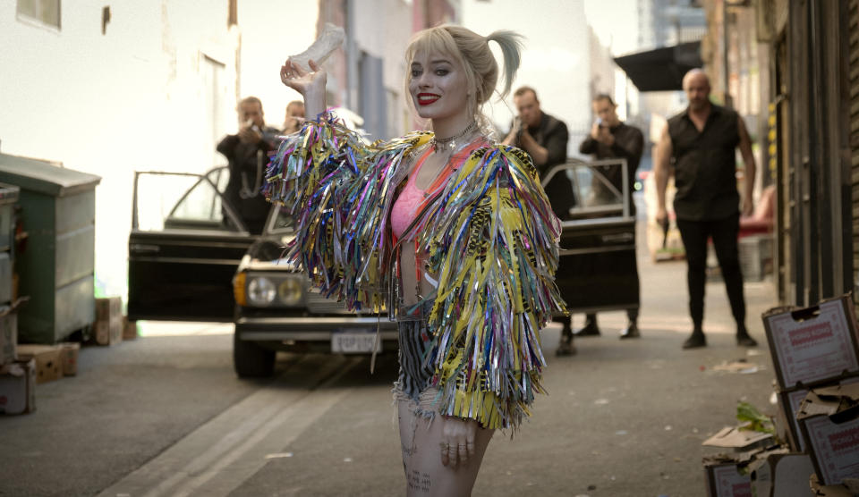 This image released by Warner Bros. Pictures shows Margot Robbie in a scene from "Birds of Prey." The film is available on video-on-demand this week. (Claudette Barius/Warner Bros. Pictures via AP)