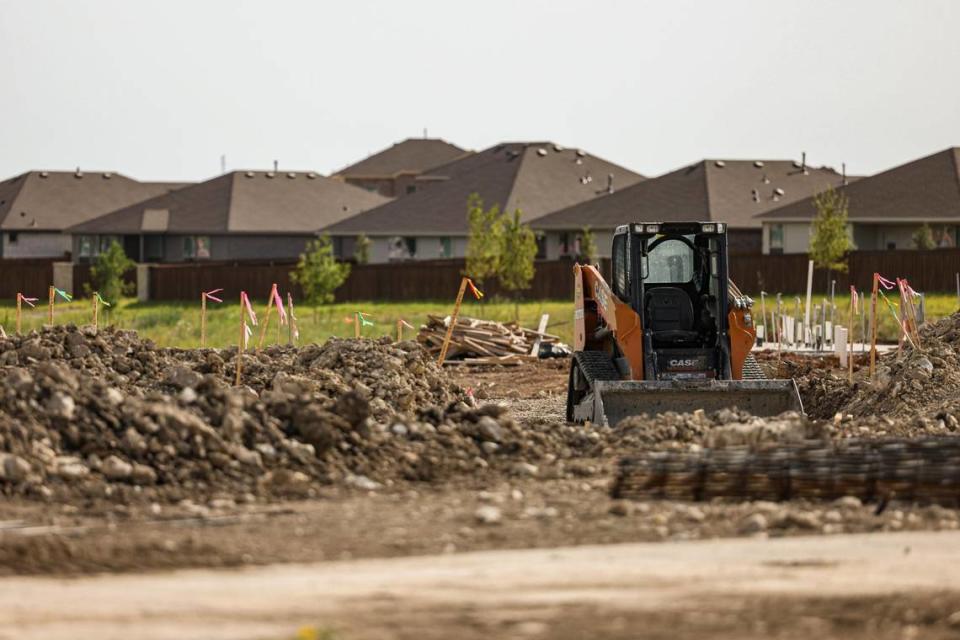 Construction of new housing developments in Rhome in July 2023. Chris Torres/ctorres@star-telegram.com