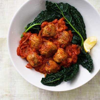 Meatballs with cavolo nero from 'The Fast Diet Recipe Book'