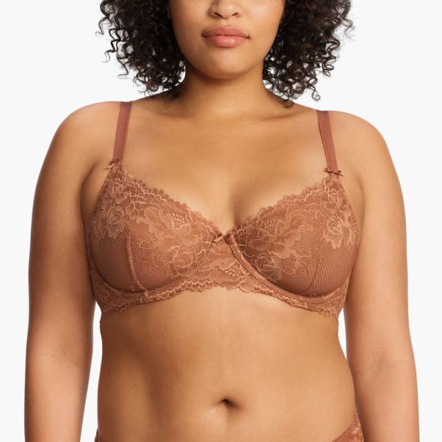 Savage x fenty pink and orange lace bralette