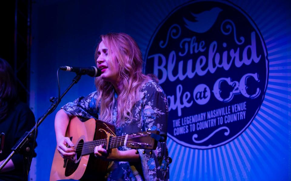 Jessi Alexander performing at The Bluebird Cafe in Nashville