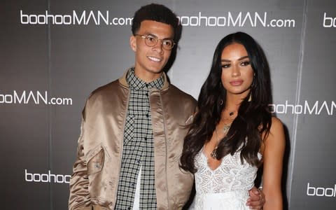 Dele Alli and Ruby Mae at an event in London - Credit: Getty