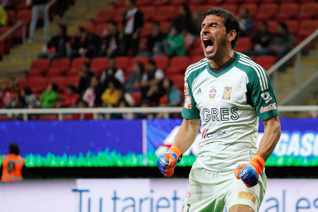 GUADALAJARA, MEXICO – NOVIEMBRE 24: Nahuel Guzmán en festejo de gol durante el juego de la jornada 17 del Torneo Apertura 2018 de la Liga Bancomer MX en el Estadio AKRON el 24 de Noviembre de 2018 en Guadalajara, Mexico (Foto: Oscar Meza/JAM MEDIA)